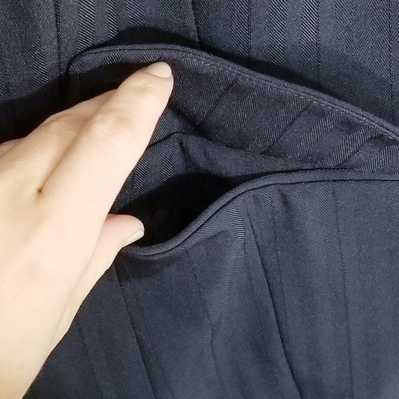 💕Addition Elle Dark Navy Business Casual Long Sleeve Blazer Button 14 Petite - Picture 5 of 8